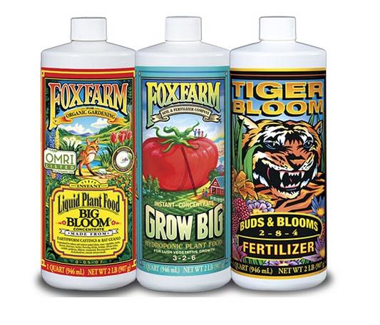 Fox Farm Liquid Nutrient Trio Kit Quart Hydro
