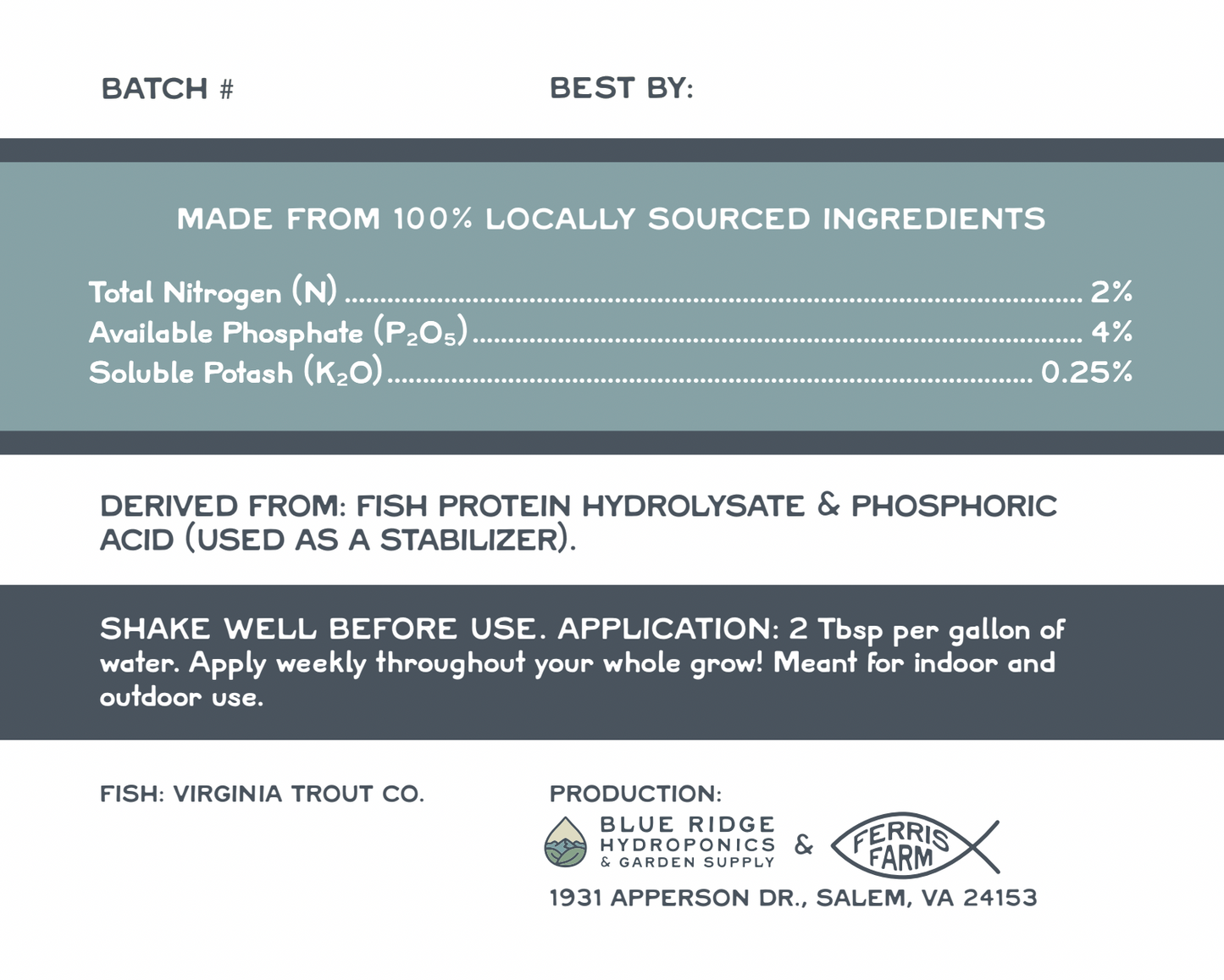 Appalachian Mud - Local Fish Protein Hydrolysate