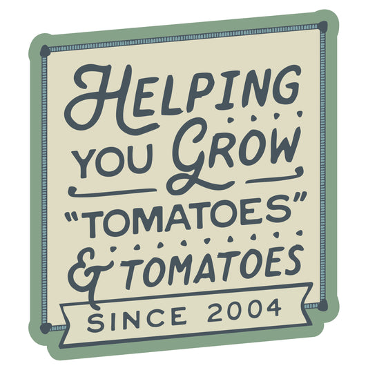 Blue Ridge Hydroponics Helping You Grow Tomatoes Sticker