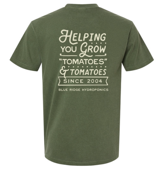 Blue Ridge Hydroponics Slogan T-shirt Comfort Colors - Hemp