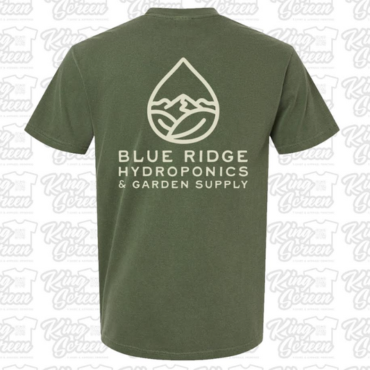 Blue Ridge Hydroponics Logo T-shirt Comfort Colors - Hemp